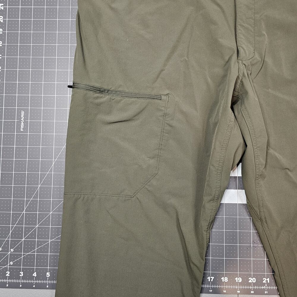Duluth Trading Pants 42x30 Green Stretch Nylon Flexpedition Cargo Brown Workwear - Picture 4 of 16